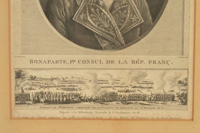 Lot 21 - A French engraving of "Bonaparte. 1er Consul de La Rep Franc"
