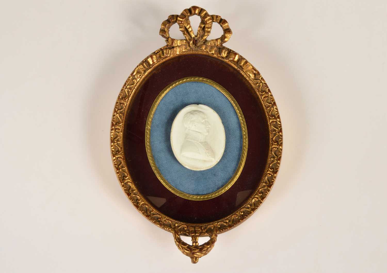 Lot 22 - William Tassie (1777-1860) white glass relief portrait profile cameo of Napoleon as 1st Consul c1800