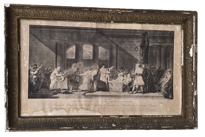 Lot 24 - Rare allegorical Napoleonic Era print depicting "Premier Acte Civil de la République d'Athènes"