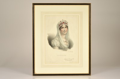 Lot 30 - A portrait print of Joséphine de Beauharnais Empress of the French