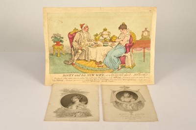 Lot 31 - Napoleonic caricature "Boney and his new wife or A quarrell about nothing!!" published Thomas Tegg 1810