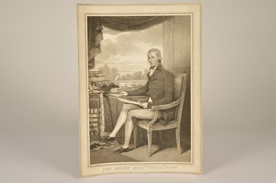 Lot 36 - Portrait print of "The Right Honorable William Pitt  [1759-1806]"