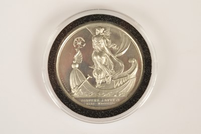 Lot 42 - A uniface trial tin(?) cliché of the "Fortune Adverse" March 1814 medal (last in the Napoleonic Medals series)