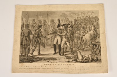 Lot 48 - "Capitulation de Paris" (Surrender of Paris 30 March 1814) after Claude-Louis Desrais (1746-1816)