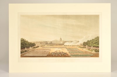 Lot 51 - "Ceremony of Te Deum by the Allied Armies on the Square of Louis XV at Paris" aquatint with original hand-colour