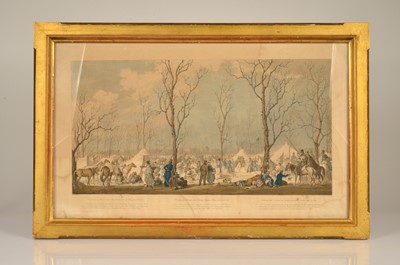 Lot 58 - After Alexander Sauerweid (1783-1844) "Bivouac of the Cossaks, at Champs-Elysées at Paris March 31st 1814"