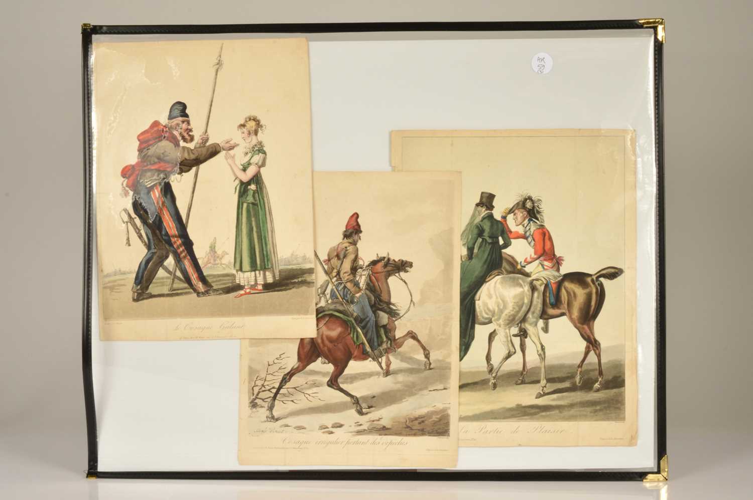Lot 59 - After Carle Vernet (1758–1836) "Le Cosaque Galant" "Cosaque irrégulier portant des dépêches" & "La Parlie de Plaisir"