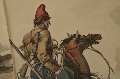 Lot 59 - After Carle Vernet (1758–1836) "Le Cosaque Galant" "Cosaque irrégulier portant des dépêches" & "La Parlie de Plaisir"