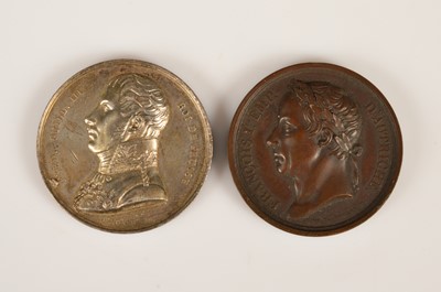 Lot 61 - Two French medals for Francis I of Austria and Frederick William III of Prussia by Raymond Gayrard (1777–1858)