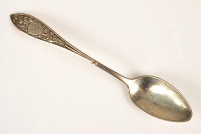 Lot 63 - A German silver spoon cast "FRIEDE / D 30 MAI / 1814" commemorating the Peace of Paris