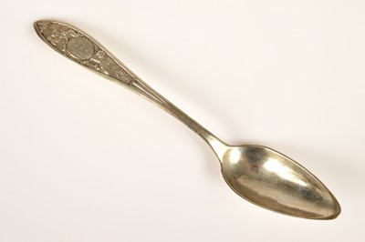 Lot 64 - A German silver spoon cast "FRIEDE / D 30 MAI / 1814" commemorating the Peace of Paris