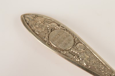Lot 64 - A German silver spoon cast "FRIEDE / D 30 MAI / 1814" commemorating the Peace of Paris