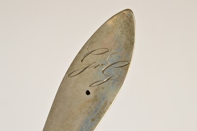 Lot 64 - A German silver spoon cast "FRIEDE / D 30 MAI / 1814" commemorating the Peace of Paris