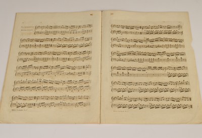Lot 66 - A printed music score circa 1814 "The White Cockade or the Restoration of Royalty" composed by Richard Campbell and dedicated to Louis XVIII