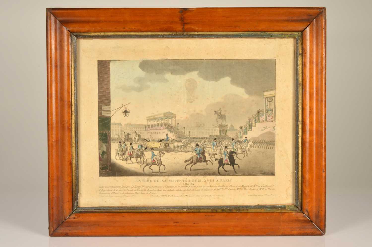 Lot 67 - "Entrée de sa majesté Louis XVIII à Paris le 3 mai 1814" (the return of the French monarchy)