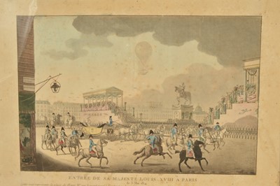Lot 67 - "Entrée de sa majesté Louis XVIII à Paris le 3 mai 1814" (the return of the French monarchy)