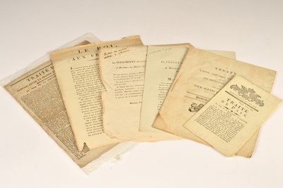 Lot 68 - Various 1814 printed documents ralating to the restoration of the French monarchy and the Peace of Paris