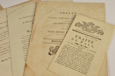 Lot 68 - Various 1814 printed documents ralating to the restoration of the French monarchy and the Peace of Paris