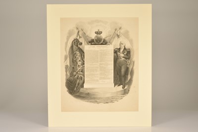 Lot 69 - A decorative imprint of Louis XVIII and "La Charte Constitutionnelle du 4 Juin 1814"