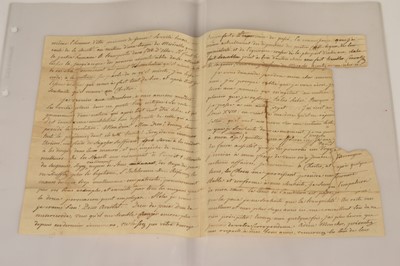 Lot 76 - Regency philatelic manuscript "Entire" 1814 letter written by French Prisoner of War to Rev John Nicholl of Cowbridge