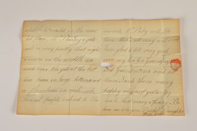 Lot 77 - Regency philatelic manuscript "Entire" letter dated May 3 1814 with a child describing "Peace" illuminations