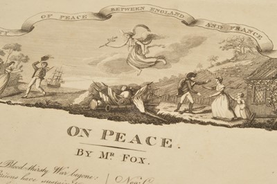 Lot 79 - An illustrated poem or broadside balled sheet "On Peace" by "Mr. Fox"  1814