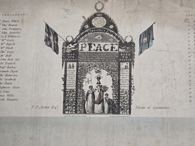 Lot 86 - A large hand-coloured print depicting the Peace Festival at Ely in Cambridgeshire 15th July 1814