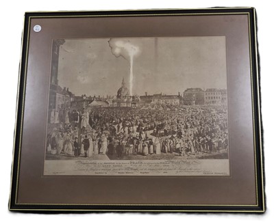 Lot 87 - Victorian Photogravure of "Festival for the Return of Peace" at "Lynn Regis" (Kings Lynn) 22nd July 1814