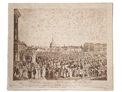 Lot 88 - Victorian Photogravure of "Festival for the Return of Peace" at "Lynn Regis" (Kings Lynn) 22nd July 1814