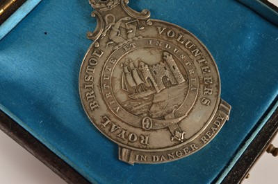 Lot 90 - Regency Royal Bristol Volunteers Disbanded Medal 1814 together with three Volunteer Militia Acts of Parliament