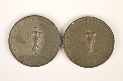Lot 114 - John Gregory Hancock "Peace of Paris" and "General Thanksgiving" Medals