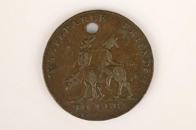 Lot 129 - Emperor Napoleon's Exile "Inseparable Friends To Elba" token or jeton by Thomas Kettle & Sons