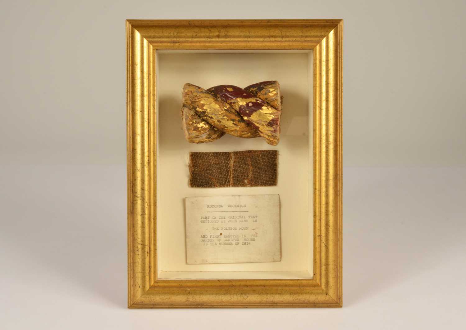 Lot 152 - Framed relics of the 'Polygon Room' at Carlton House designed by Regency architect John Nash