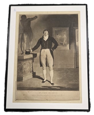 Lot 159 - Regency Pugilism - a large mezzotint portrait of "Mr John Jackson" (boxer "Gentleman" John Jackson) after Benjamin Marshall
