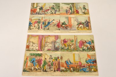 Lot 165 - "The Two Journals" a pair of amusing Regency caricature prints contrasting the Prince Regent & Tsar of Russia