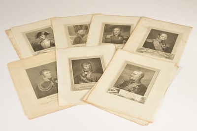 Lot 170 - A group of portrait engravings of European Leaders and Generals etc