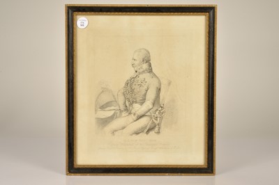 Lot 176 - Framed stipple engraving of "G L von Blucher Field Marshal of the Prussian Forces"