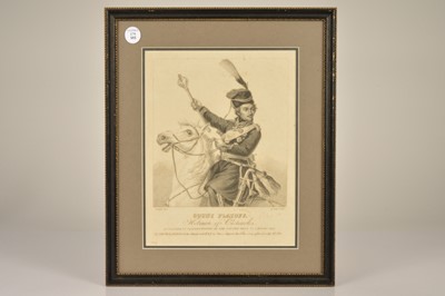 Lot 179 - A 'Proof' Stipple Engraving of  "Count Platoff - Hetman of Cossacks"