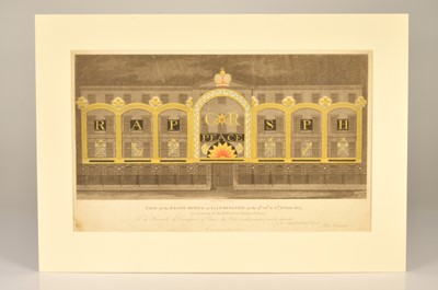 Lot 184 - "View of the Excise Office as Illuminated on the 9th, 10th & 11th June 1814"