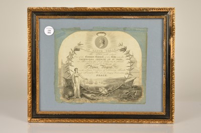 Lot 188 - A ticket for entry to the Thanksgiving for the Restoration of Peace at St Paul's Cathedral on 7th July 1814