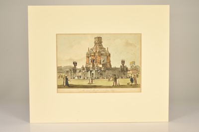 Lot 198 - "The Grand Pavillion in the Green Park" - a depiction of the Temple of Concord during the Grand Jubilee of 1814
