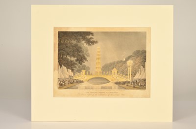 Lot 208 - "The Chinese Bridge Illuminated On the Night of the celebration of the Peace 1814"