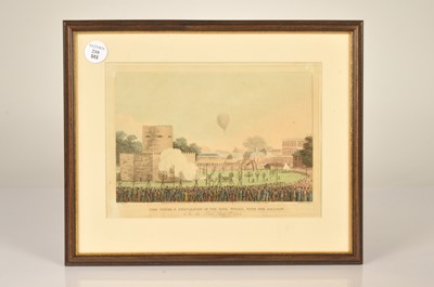 Lot 210 - "The tower & preparation of fireworks, with the balloon in the Park Aug.t 1st. 1814"