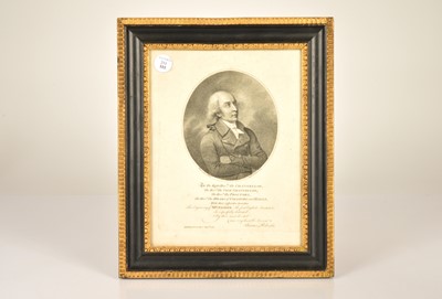 Lot 211 - Portrait print of James Sadler (1753-1828) The first British “Aerostatist” (Aeronaut)