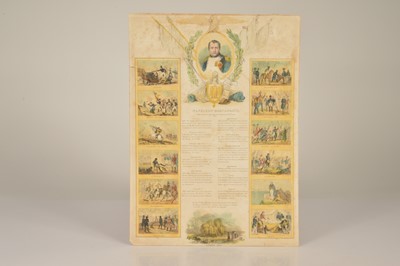 Lot 237 - A 19th Century Print Depicting the life of Napoleon Bonaparte