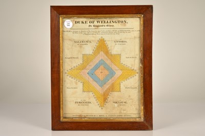 Lot 244 - An unusual and unrecorded Regency palindromic puzzle print extolling Wellington and dated 1814