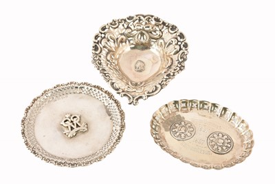 Lot 254 - A Victorian Silver Diamond Jubilee Bon Bon Dish by Mitchell Bosley & Co