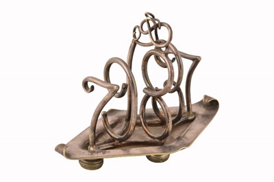 Lot 259 - A Victorian Plated Queen Victoria Diamond Jubilee Toast Rack
