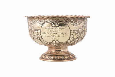 Lot 263 - A Victorian Silver Presentation Rose Bowl