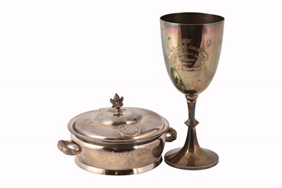 Lot 265 - A large Victorian Silver Plated Sporting Trophy by Mappin & Webb